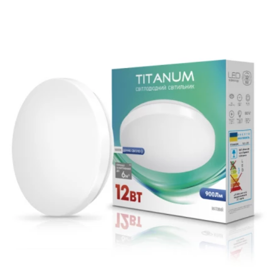 LED Світильник настінно-стельовий 12W 5000К 220V матовий TLCL-125M Titanum Житомир - фото 1