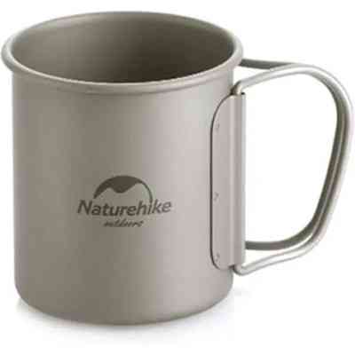 Чашка туристична Naturehike NH20CJ005 титанова з ручкою 600 мл (6927595769966) Вінниця