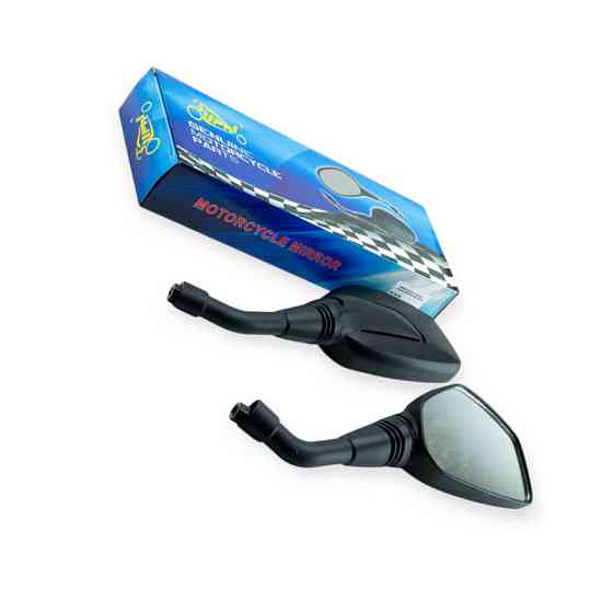 Дзеркало 2 шт) M8 п'ятикутні чорні (к-кт Мукачево