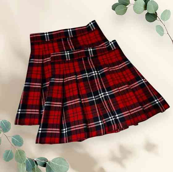 Женская трендовая мини юбка-теника в клетку тиар 44/46 Одесса