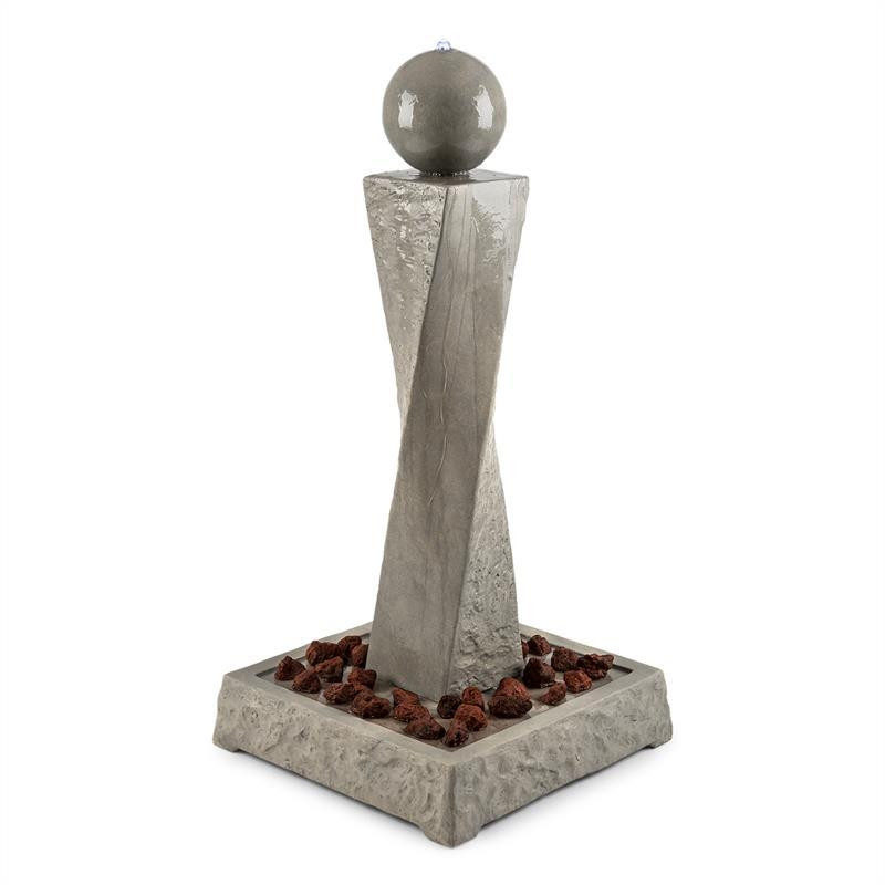 Фонтан Trafalgar Garden 1,5 м светодиодный стекловолоконный цемент, включая 4,5 кг декоративных камней из туфа Ровно - изображение 1