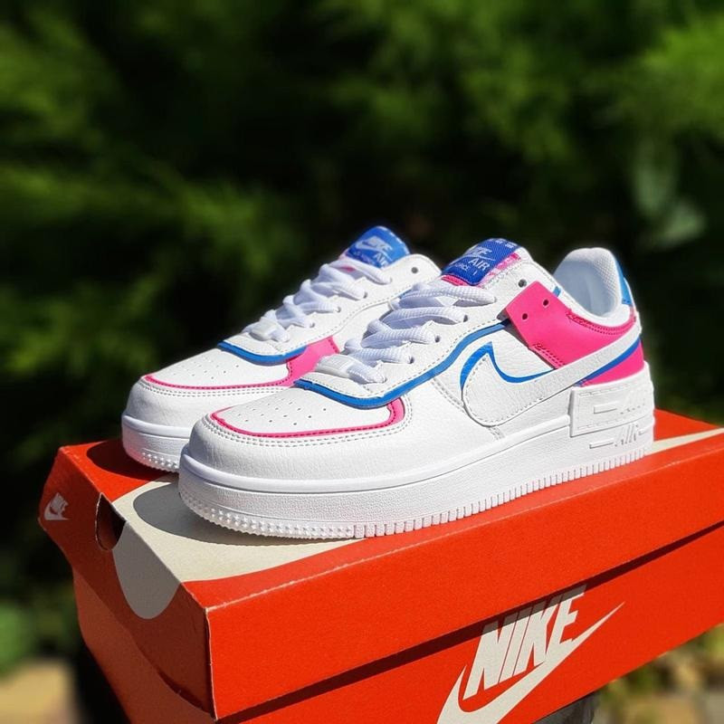 Кроссовки Nike Force Белые Женские Кожаные Форсы Разноцветные Найк Shadow (размеры: 36,37,38,39,40,41) Днепр - изображение 7