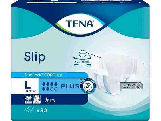 Подгузники-трусики для взрослых Slip Plus Large L 30шт ТМ TENA Киев