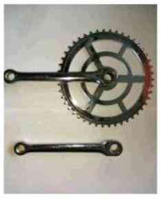 Зірка велосипедна (передня) 48T (+2 шатуни L-17 см, під коло, хром) (УКРАЇНА) Мукачево