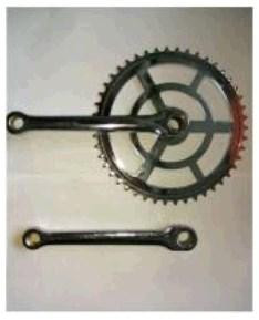 Зірка велосипедна (передня) 48T (+2 шатуни L-17 см, під коло, хром) (УКРАЇНА) Мукачево - фото 1