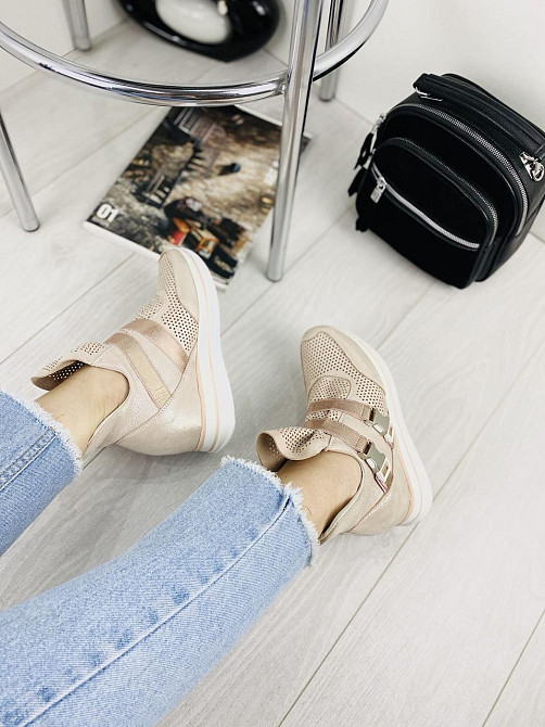 Marko Снікерси жіночі DE MARKO 7001 пудра (весна-літо, шкіра натуральна) (3168) лише 35р. Коломия - фото 5