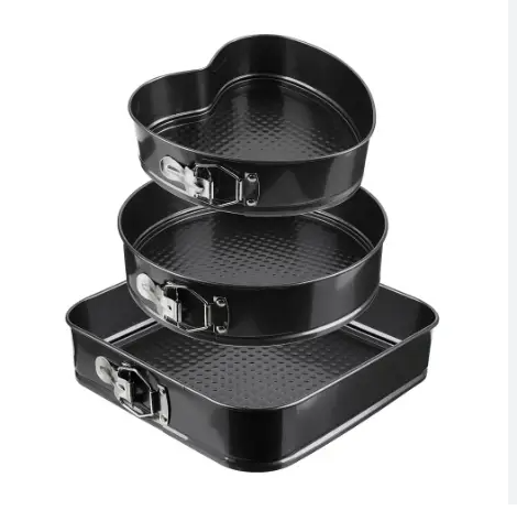 Набор разъемных форм для выпечки UNIQUE UN-1703 3в1 (24/26/28 см) круглая, квадратная, сердцевидная Одесса - изображение 10