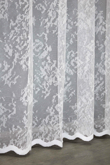 Тюль жакард, мармур колір білий 1370т Київ - фото 8