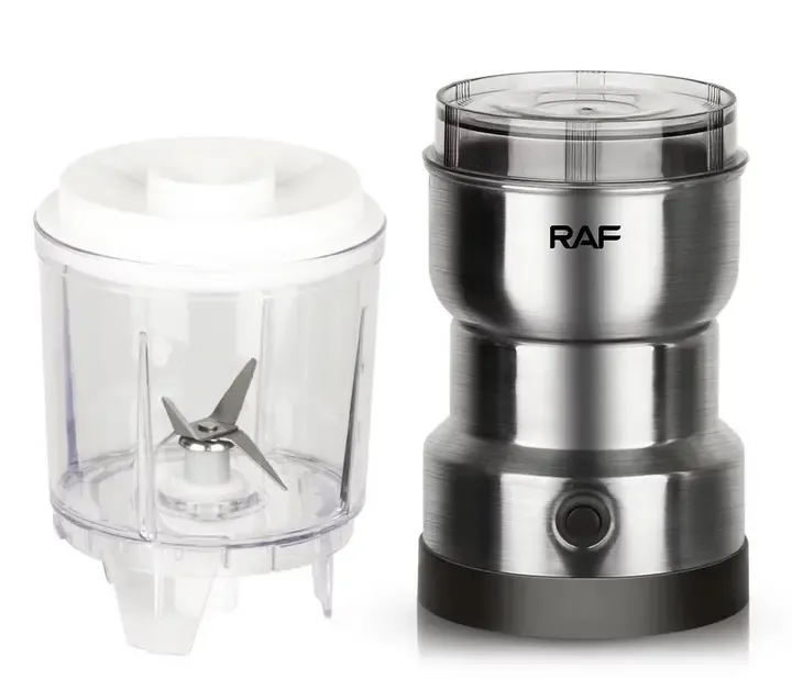 Кофемолка-блендер мощный измельчитель электрический RAF R-7126 300W из нержавеющей стали Коломия - фото 3