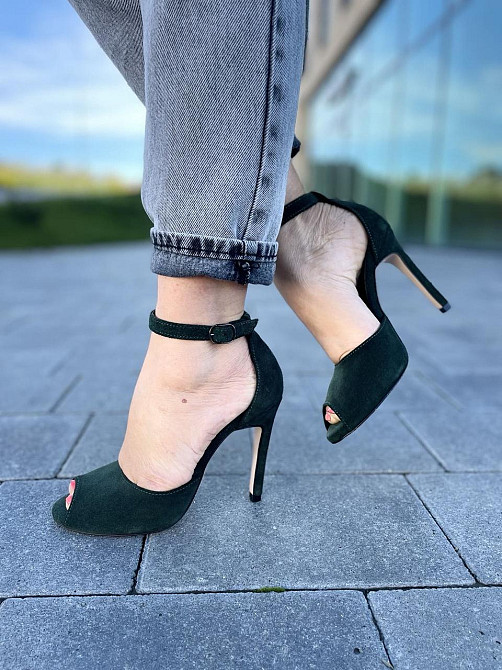 Nivelle Босоніжки жіночі NIVELLE 1794/10503-10512 темно-зелені (літо, замша натуральна) (3673) Коломия - фото 8