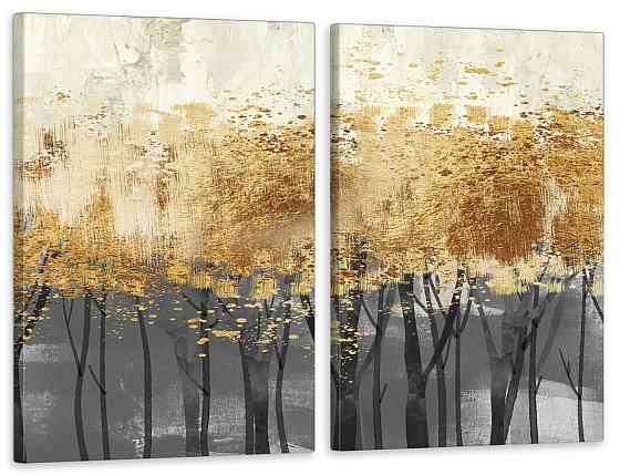 Модульная картина в гостиную / спальню   Абстракція  Ліс TLV-2_118 120х170  см Київ