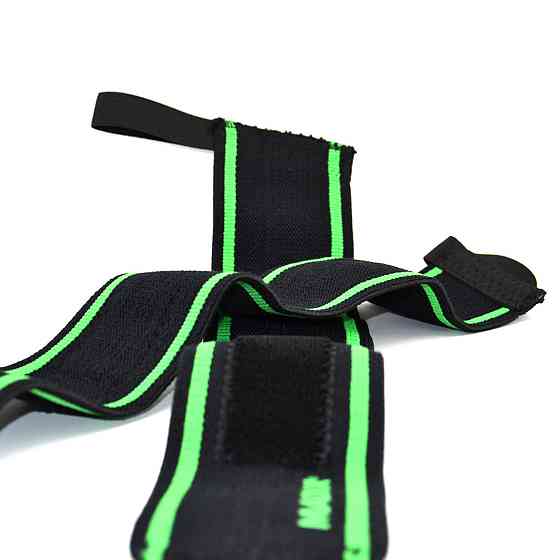 Кистьові бинти MadMax MFA-298 Wrist Wraps 18" Black/Green (пара) Кам'янське