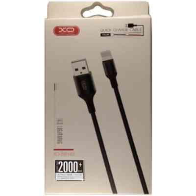 Дата кабель USB 2.0 AM to Lightning 1.0m NB143 Braided Black XO (XO-NB143i1-BK) Вінниця