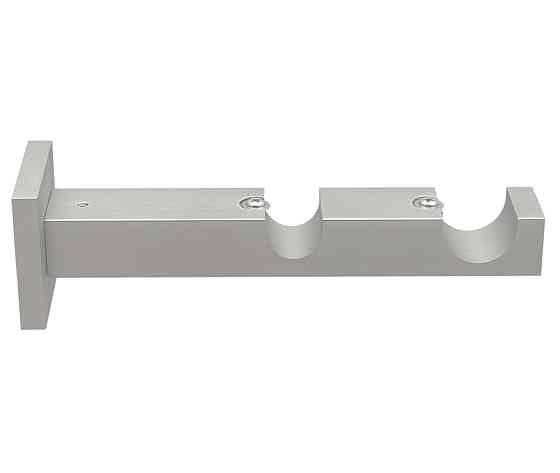 Карниз Orvit Одеон металевий дворядний техно гладка труба кільце металеве Сатин 25\19 мм 240 см (00-00026415) Львов