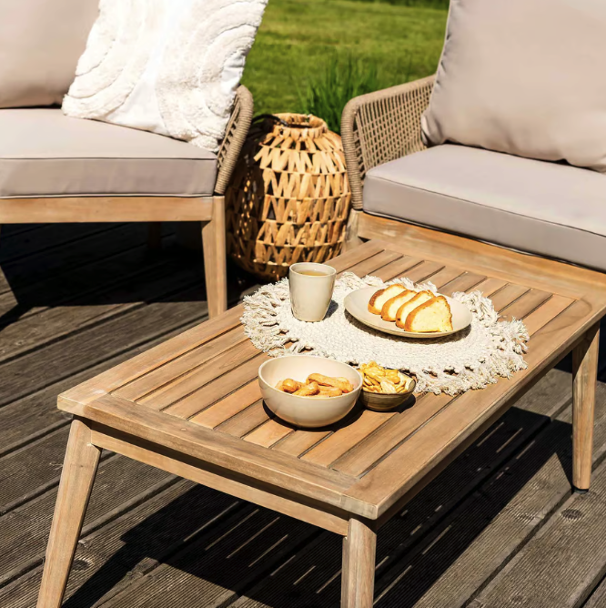 Комплект садових меблів для тераси, двору, балкона, набір столу та стільців для відпочинку Akaia Бежевий Київ - фото 10