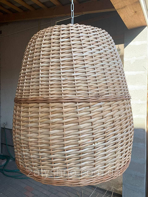Люстра плетеная с светлой лозы Киев - изображение 1