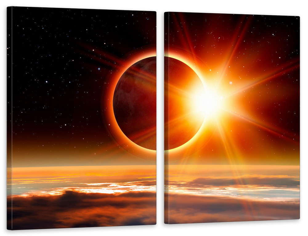 Модульна картина у вітальню/ спальню  Сонячне затемнення    TLV-2_148 70x102 см Київ - фото 1