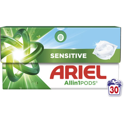 Капсулы для стирки Ariel Pods All-in-1 Sensitive Skin Для чувствительной кожи 30 шт. (8700216766012) Винница - изображение 2