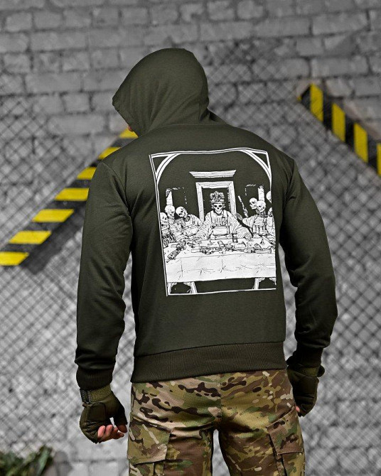 Тактическая худи MAKLIN  ужин олива ДЛ7071 Одесса - изображение 1