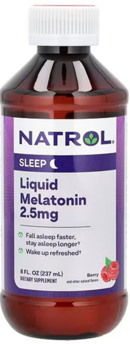 Мелатонин жидкий 2,5 мг Natrol Liquid Melatonin 237 мл вкус ягод Киев - изображение 1