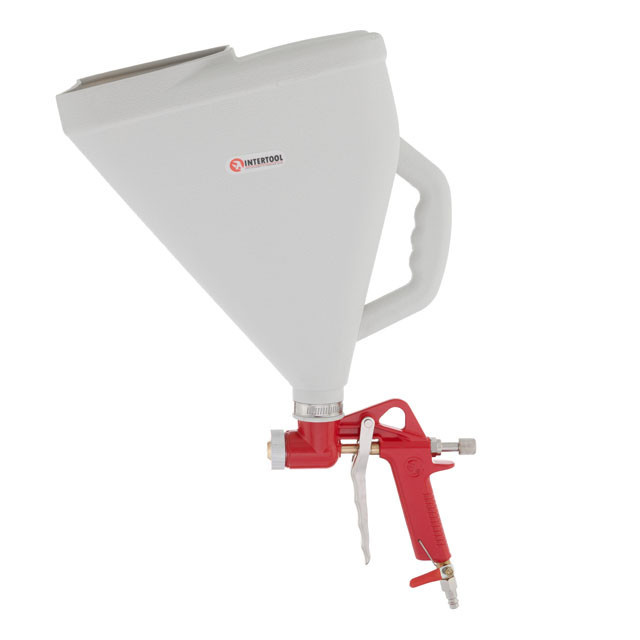 Розпилювач штукатурний пневматичний, форсунки: 4, 6, 8 мм, верхній пластиковий бачок, 9000 мл, 3-6 атм INTERTOOL PT-0403 Киев - изображение 4