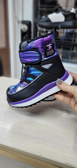 Детские зимние дутики термо сиреневые для девочек 27,28,29 Николаев - изображение 2