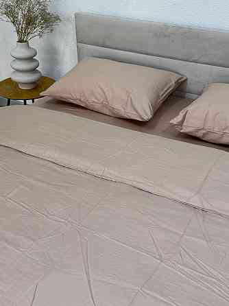 Ecotton Підковдра на блискавці Ecotton полуторний 150х215 см сатин із бавовни однотонний кремов Коломия