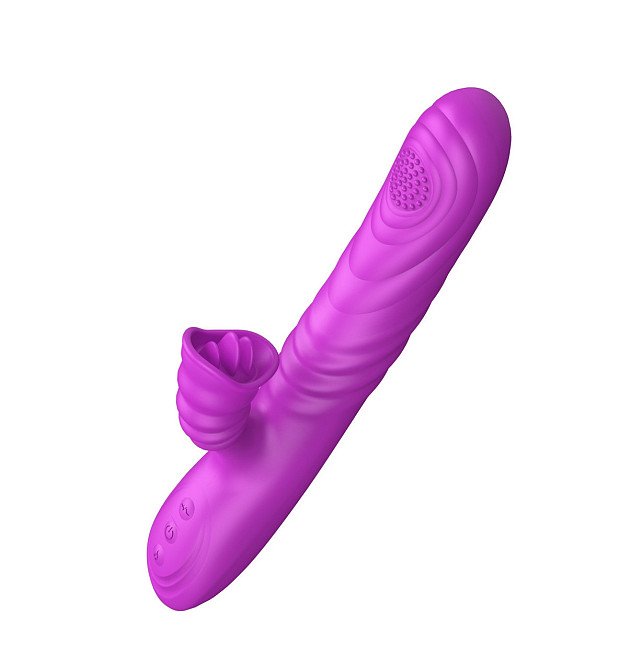 Вібратор Angelia, USB 3 functions of thrusting / 20 vibrations Purple Sex Aura Київ - фото 5