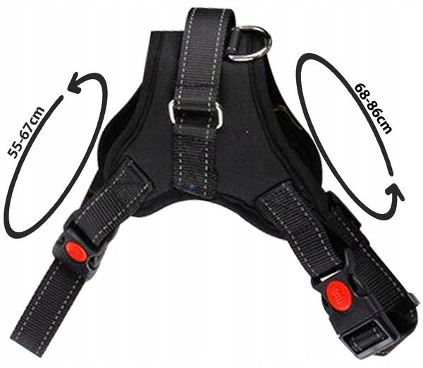 Шлейка без давления с ручкой для средних пород собак 