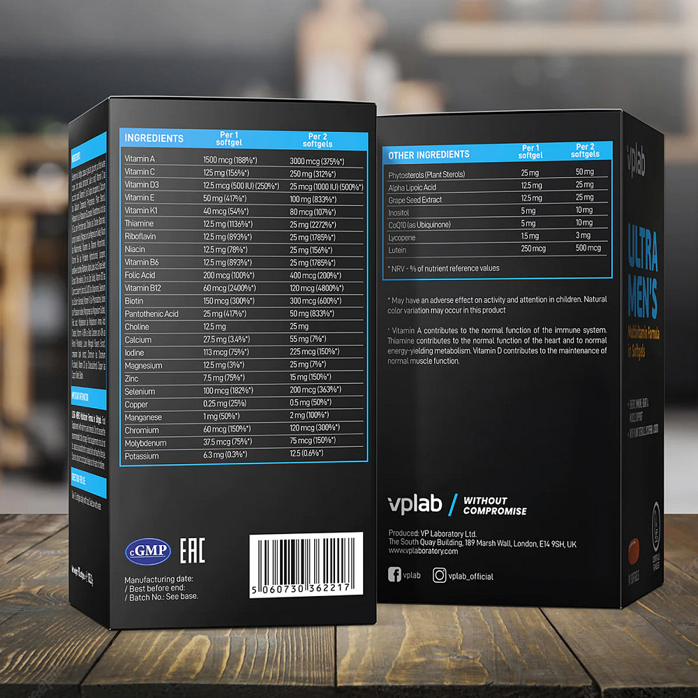 Ultra Men's Multivitamin - 90 softgels Луцк - изображение 2