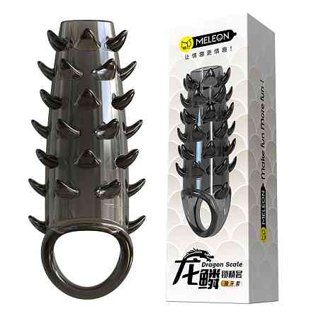 Стимулирующая насадка Meleon - Dragon Scale Ejaculation Control Sleeve, PS-02 Sex Aura Киев