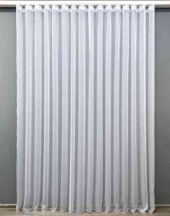 Тюль VR-Textil 1965т Преміум сітка льон дощик Linea Білий 400х270 см (42-0999) Київ