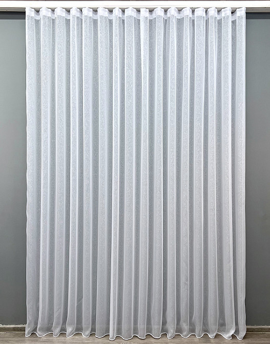 Тюль VR-Textil 1965т Преміум сітка льон дощик Linea Білий 400х270 см (42-0999) Київ - фото 2