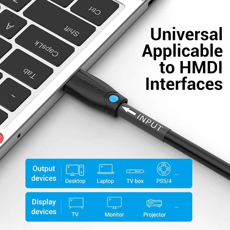 Кабель HDMI M - M, 10.0 м, V2.0, Engineering 4K 60Гц 18Gbps HD 7.1  PVC Black Vention Винница - изображение 9