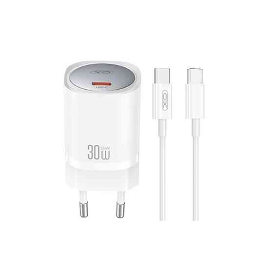 Мережевий зарядний пристрій XO CE20 PD30W/PPS33W 1USB-C + Type-C кабель білий Львів