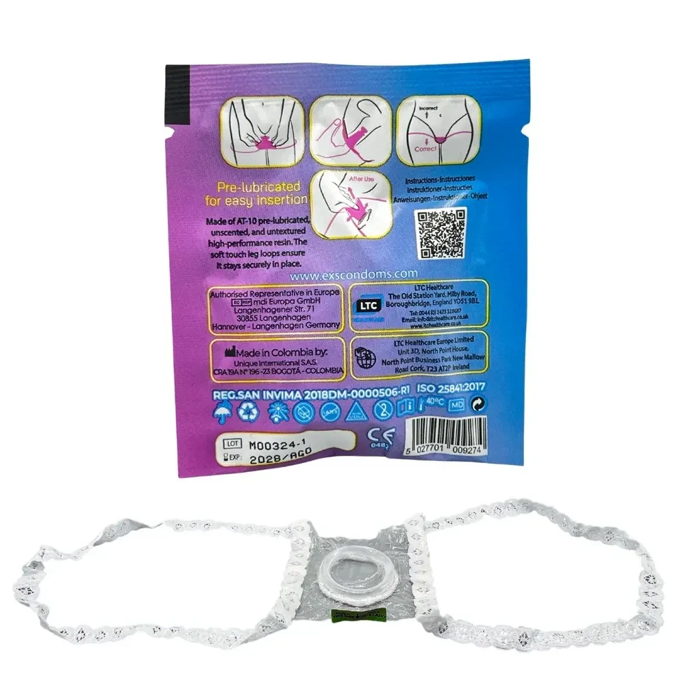 Презерватив - EXS Non-Latex Internal Condom Lace Leg Loops, 1 шт. Sex Aura Київ - фото 2