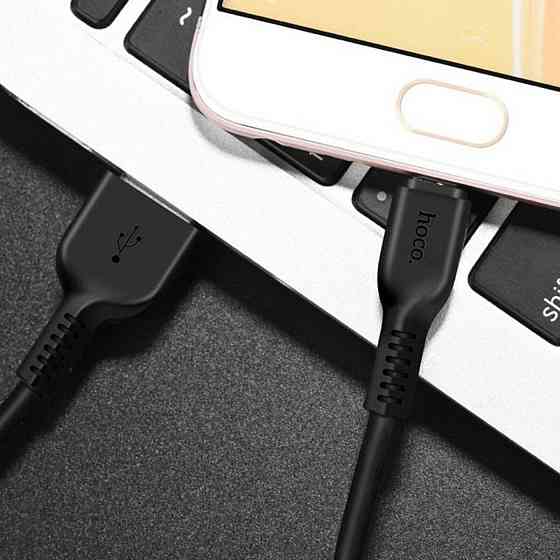 Кабель HOCO X20 USB Micro 2A, 3m, ПВХ, TPE разъемы, цвет черный 6957531068945 Одесса