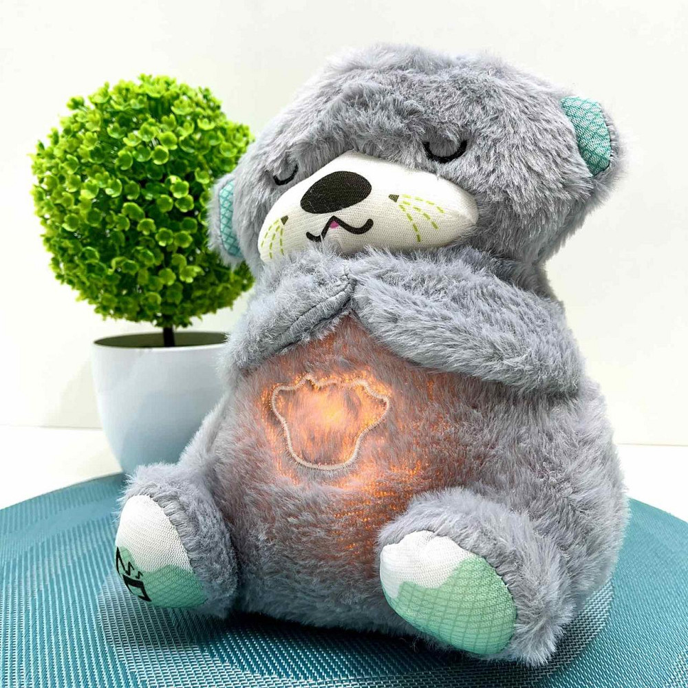 Видра інтерактивна дихає підсвічується сопить і відтворює заспокійливу музику Сіра (853-1) Чернігів - фото 10