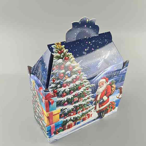 Новогодняя подарочная картонная упаковка для конфет (1000грм) №190 