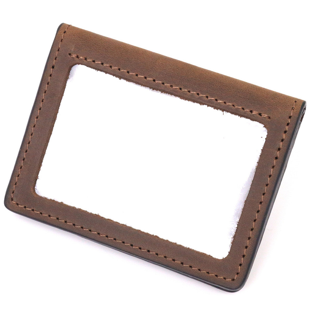 Зручна обкладинка на автодокументи у вінтажній шкірі Коричнева (GRANDE PELLE) Київ - фото 6