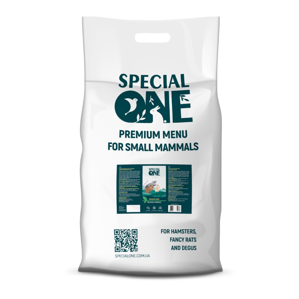 Повнораціонний корм ТМ Special One для хомʼяків, декоративних пацючків та дегу 10 кг Київ - фото 2