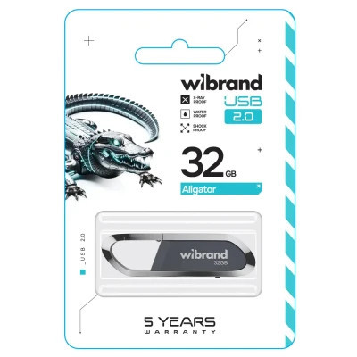 USB флеш накопитель Wibrand 32GB Aligator Grey USB 2.0 (WI2.0/AL32U7G) Винница - изображение 2