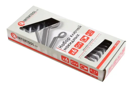 Набір ключів накидних кривих 6 ед. Intertool (6-17м) Вінниця