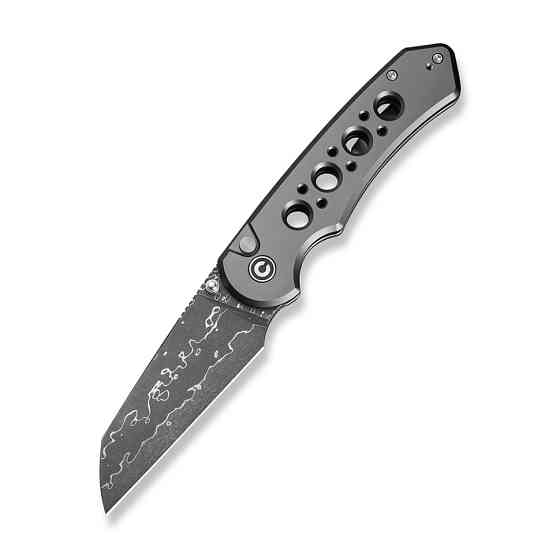 Ніж складаний туристичний Civivi Pragma Prime, (8.9 см) Damascus / Aluminum сірий Київ