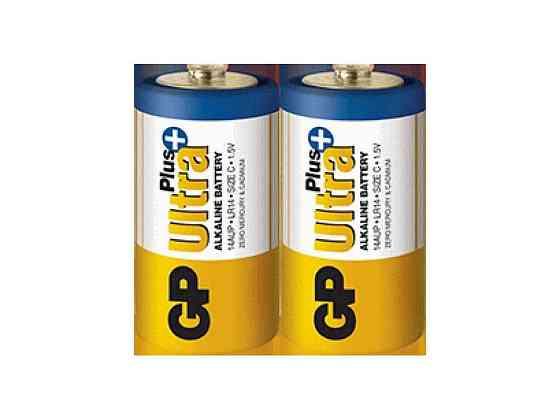 Батарейка лужна LR14/C Ultra Plus Alkaline 14AUP21-S2 2шт (спайка) ТМ GP Київ