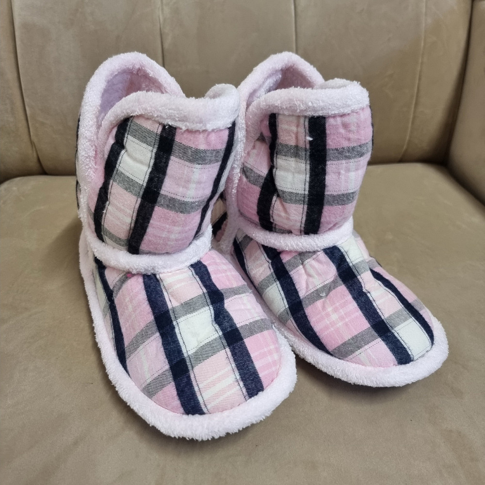 Женские Сапожки для дома в клеточку - Розовый Nicoletta 304-2 37-38 Киев - изображение 1