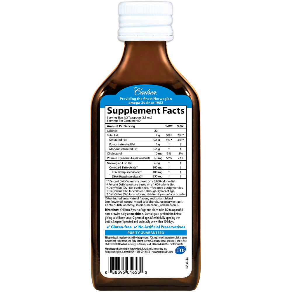 Рыбий жир жидкий для детей (Fish oil) 200 мл со вкусом апельсина Київ - фото 2