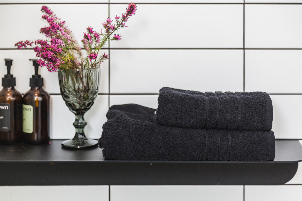 Ecotton Рушник Ecotton 50х90 см махровий високої щільності 420 г/м² чорний Black Київ - фото 1