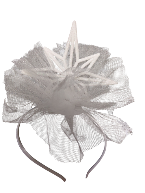 Обруч на новий рік із зіркою one size білий Київ - фото 1