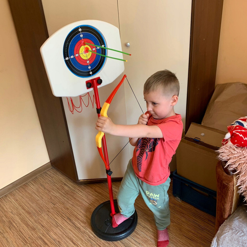 Детский Игра в баскетбол 2в1 с стрельбищем + лук + мяч + насос Kruzzel (23415) Нововолынск - изображение 9